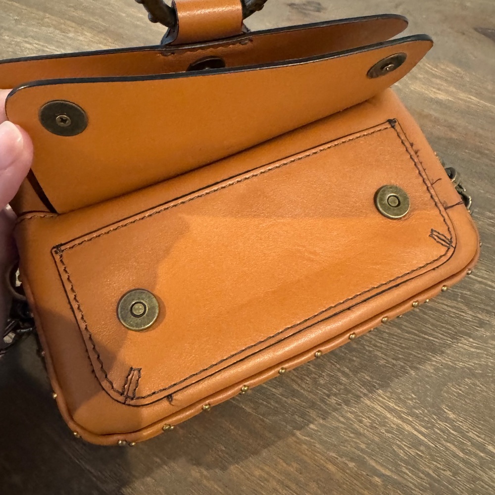 Zadig & Voltaire Tan Leather Crossbody with Antique Gold Hardware - Picture 7 of 8